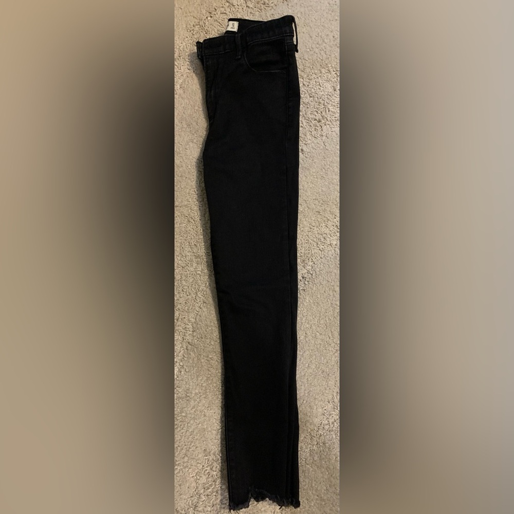 Abercrombie & Fitch High Rise Super Skinny Ankle Denim Size 27 Color Black Wash